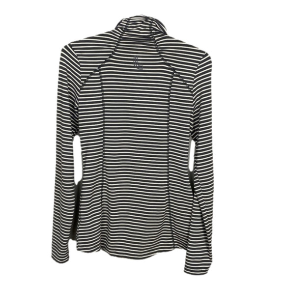Lole full zip active jacket size XS grey and white stripe - Picture 12 of 14